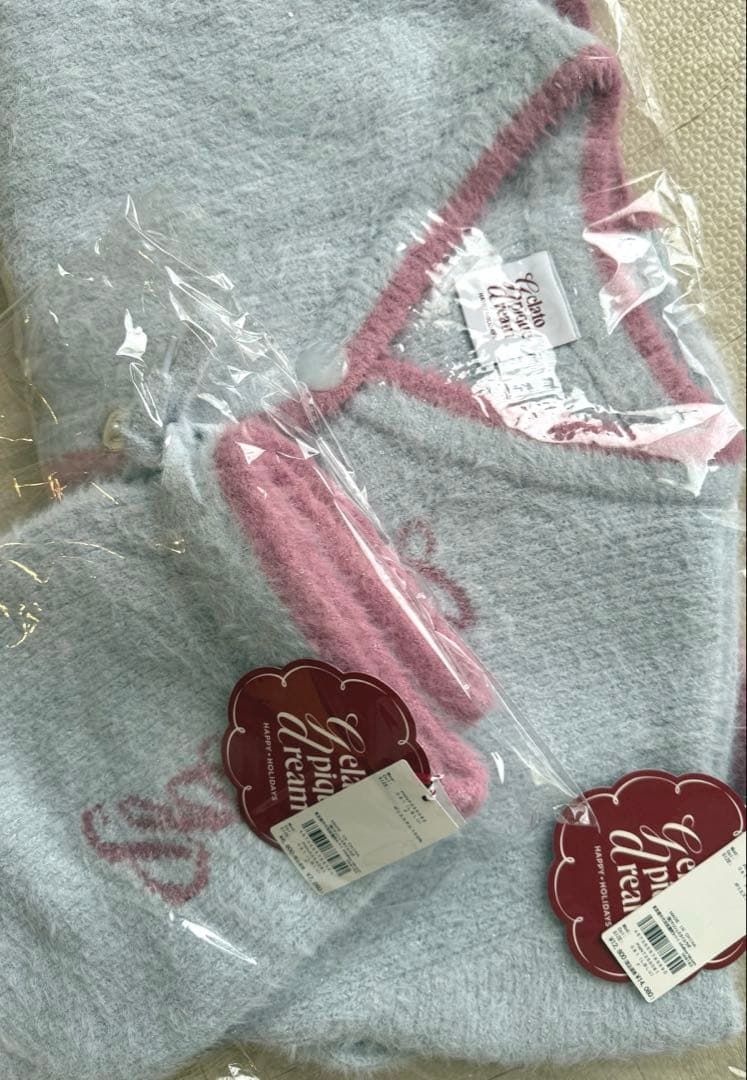 gelato pique/ジェラートピケ/ラメフェザーカーディガンとハーフパンツ