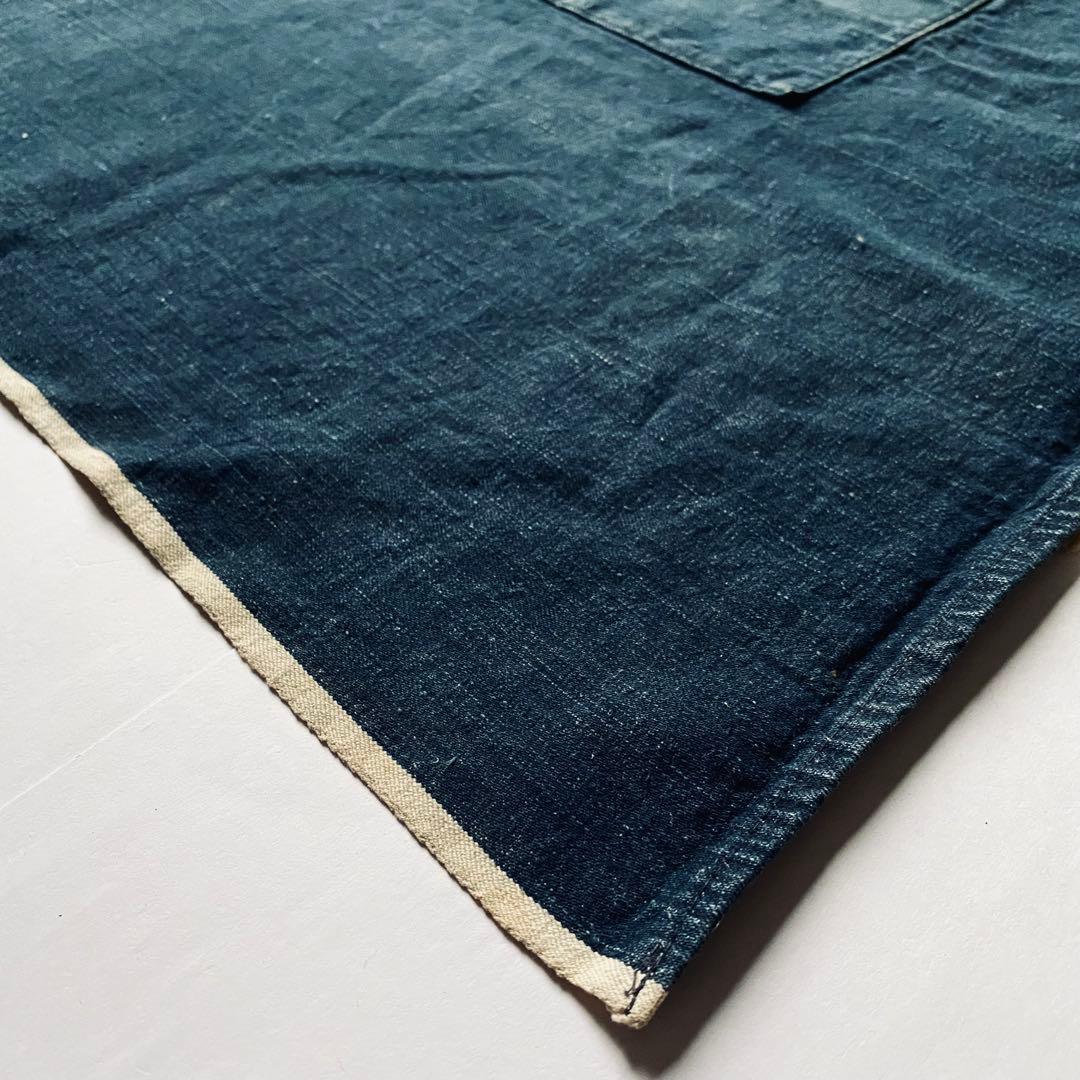 50s60s 耳付き ビンテージ デニム エプロン インディゴ