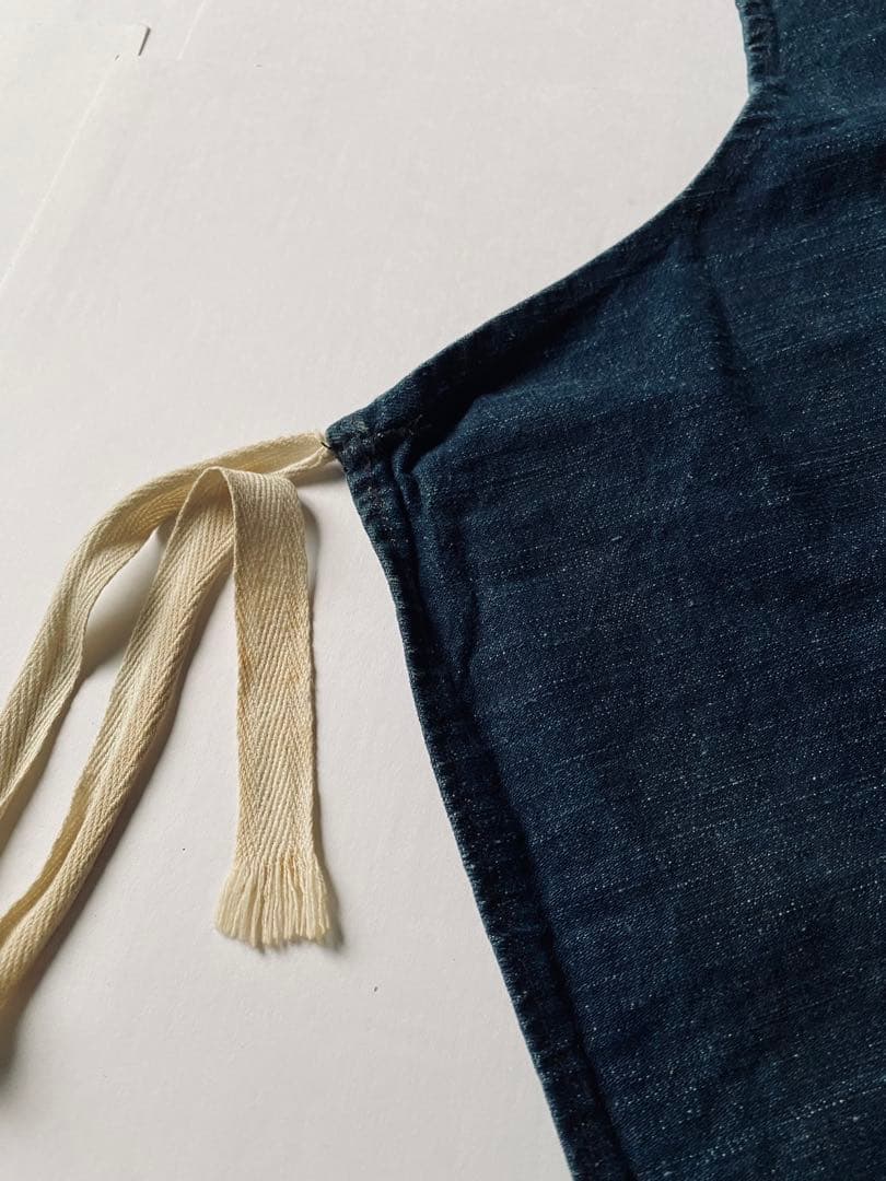 50s60s 耳付き ビンテージ デニム エプロン インディゴ