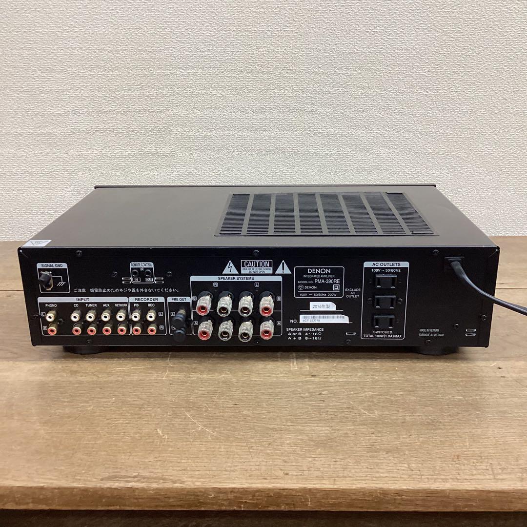 Denon デノン PMA-390RE プリメインアンプ ブラック 2016年製