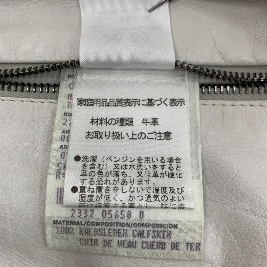 HUGO BOSS レザー ジャケット シングルライダース Lサイズ カウレザー