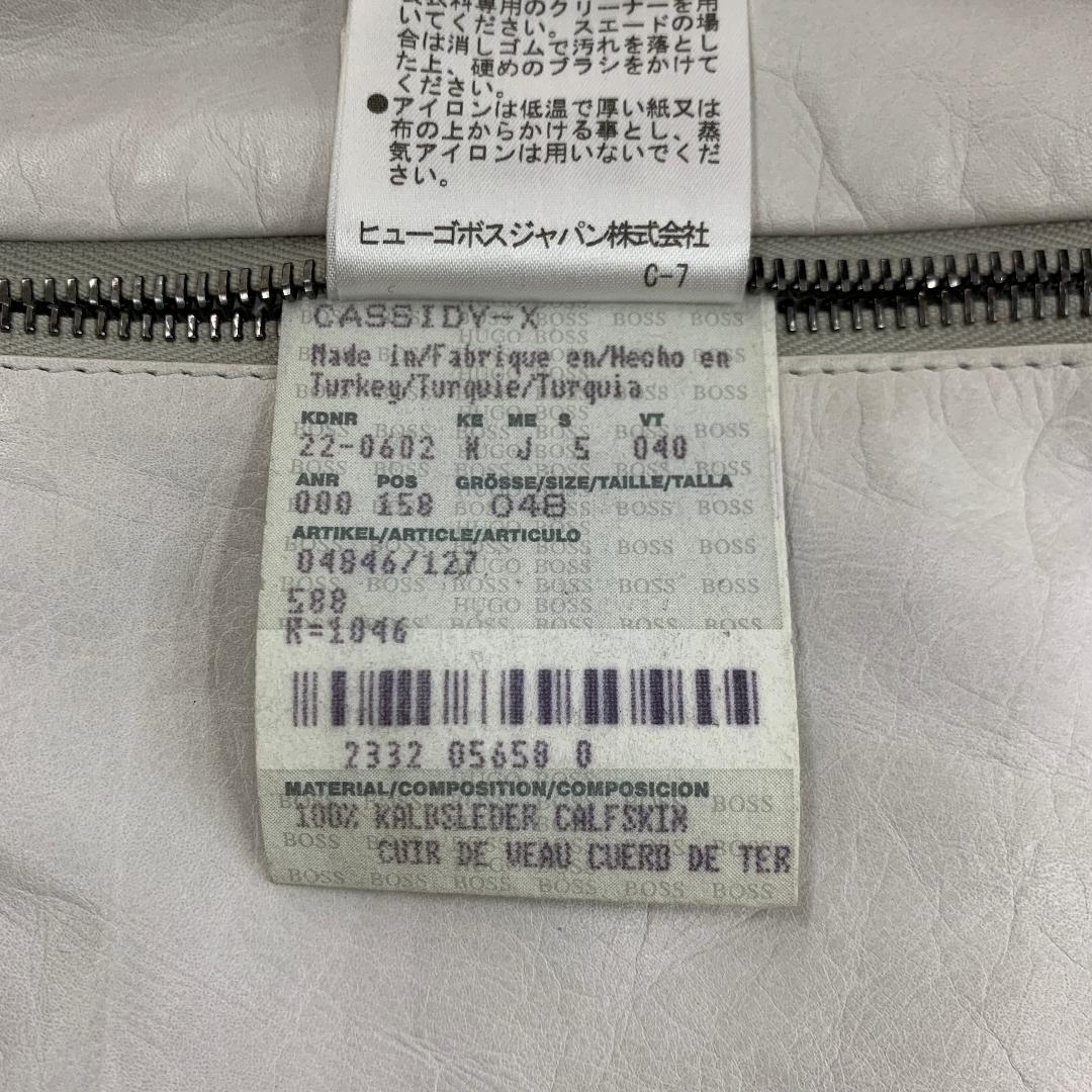 HUGO BOSS レザー ジャケット シングルライダース Lサイズ カウレザー