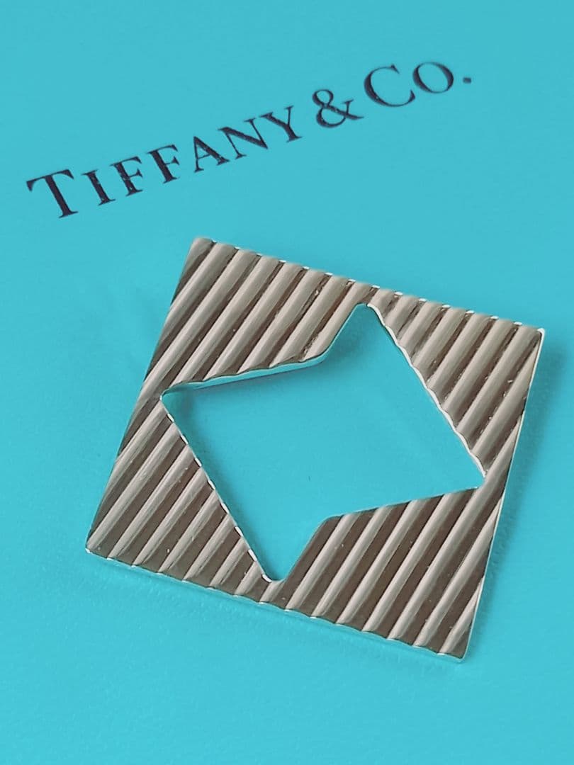 美品 TIFFANY ティファニー スクエア ブローチ&ペンダント トップ