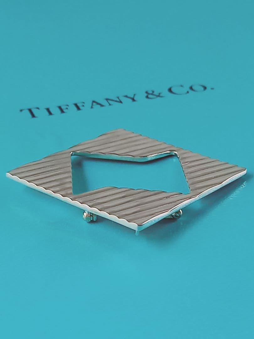 美品 TIFFANY ティファニー スクエア ブローチ&ペンダント トップ