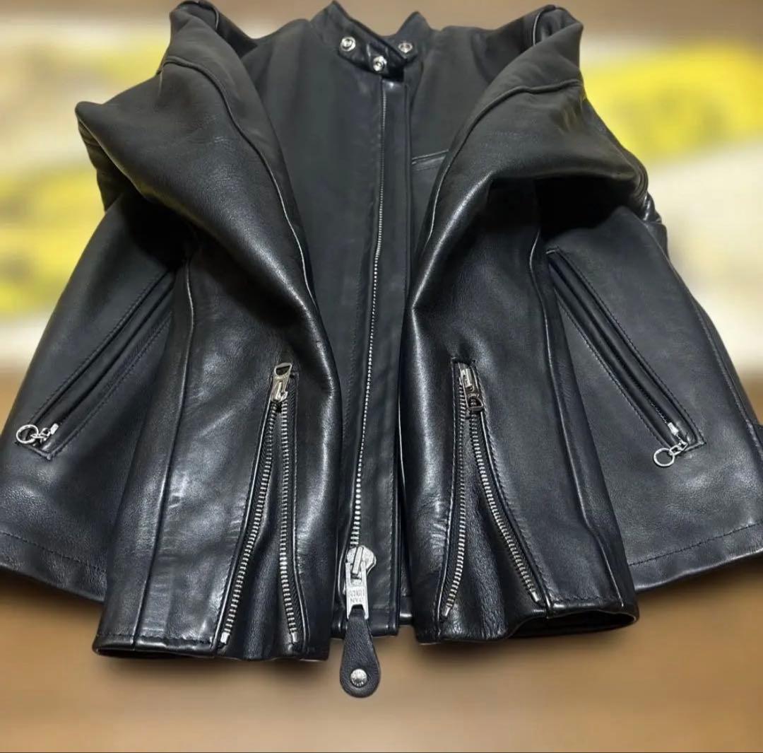 超美品‼️最新型schott641 38インチ　ライダースインナーボア付