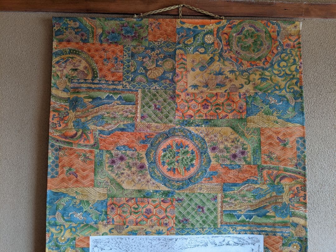 薮田夏秋氏　岡寺天女碑拓本　創作掛軸