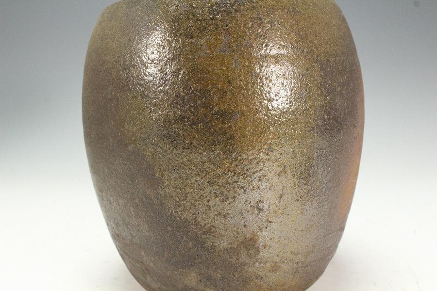 古美術 古備前 胴張 水指 塗蓋 時代物 良箱 茶道具(K-XA784)