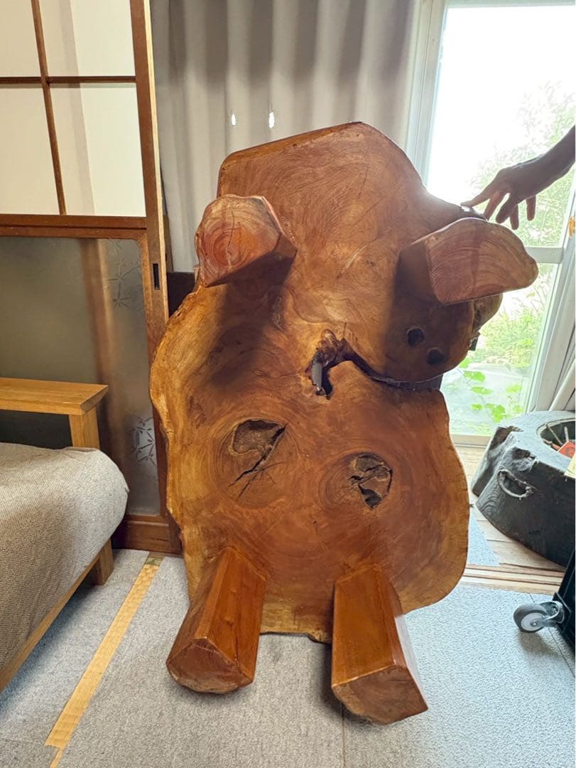 銘木 ケヤキ 一枚板 座卓 ローテーブル 無垢材 和家具 高級 幅107cm