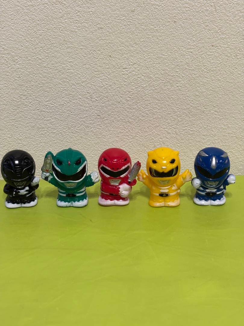 K*n様 恐竜戦隊　ジュウレンジャー　ソフビ　レトロ　指人形　5体セット