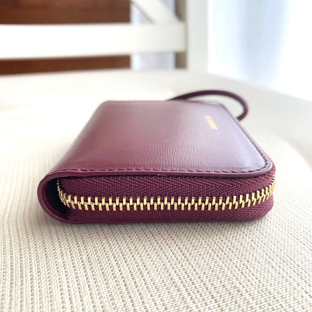 【JIL SANDER】ジルサンダー GIRO スモールウォレット Gレッド