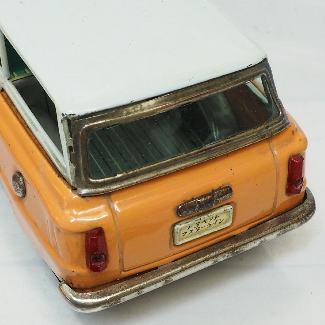 萬代屋【トヨペット マスターライン薄橙ミラー欠】ブリキtin toy car箱無