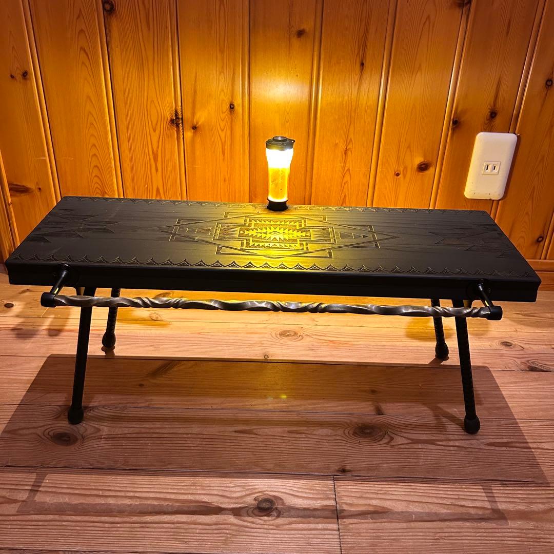 No.6 ソロテーブル アイアンミニテーブル ツイストハンガー付　ディスプレイ棚