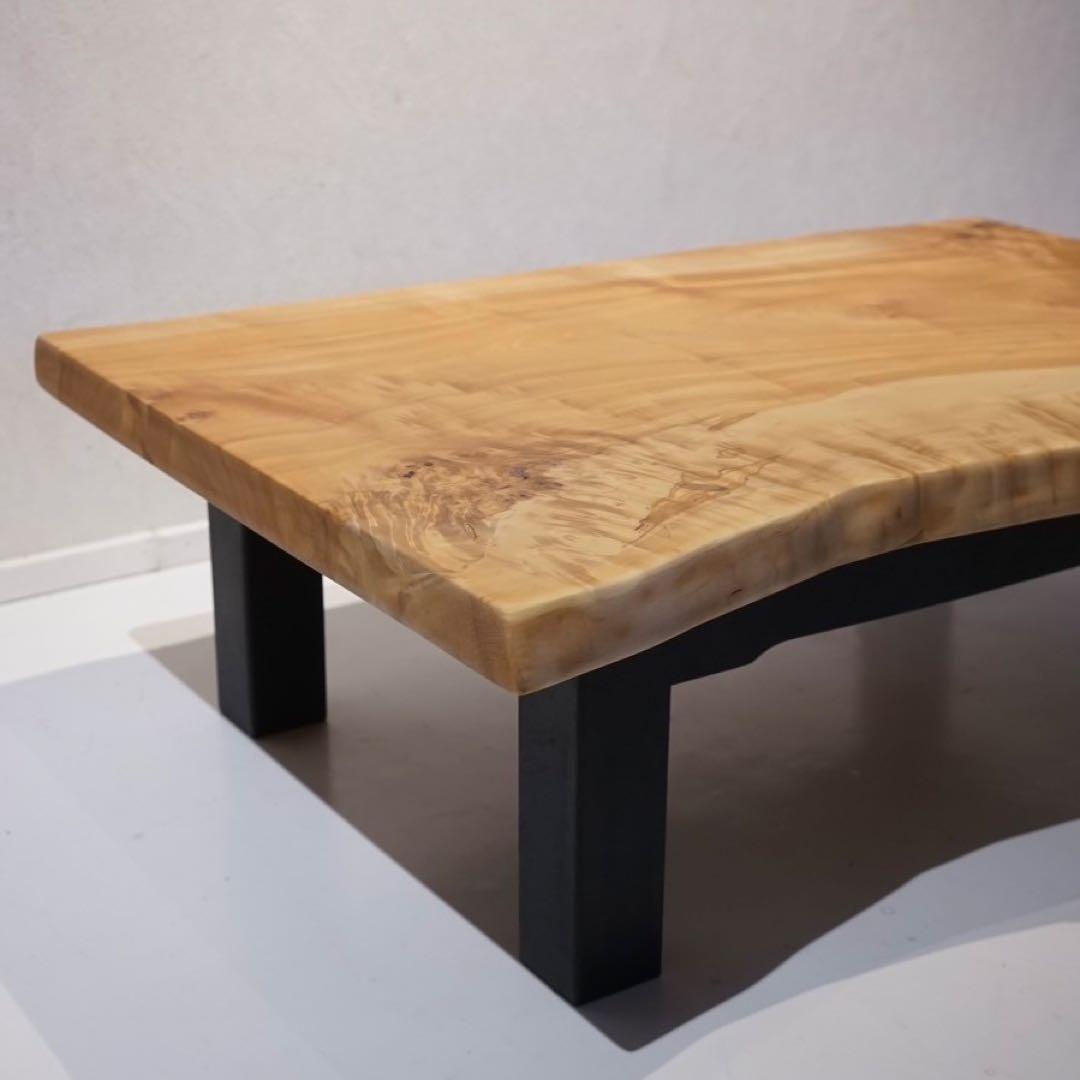 【12/7までの販売】一枚板　ローテーブル　アイアン　座卓