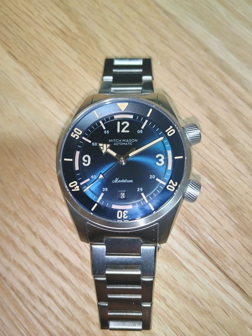 ❬美品・希少❭マイクロブランド MITCH MASON メイルストロム 青文字盤