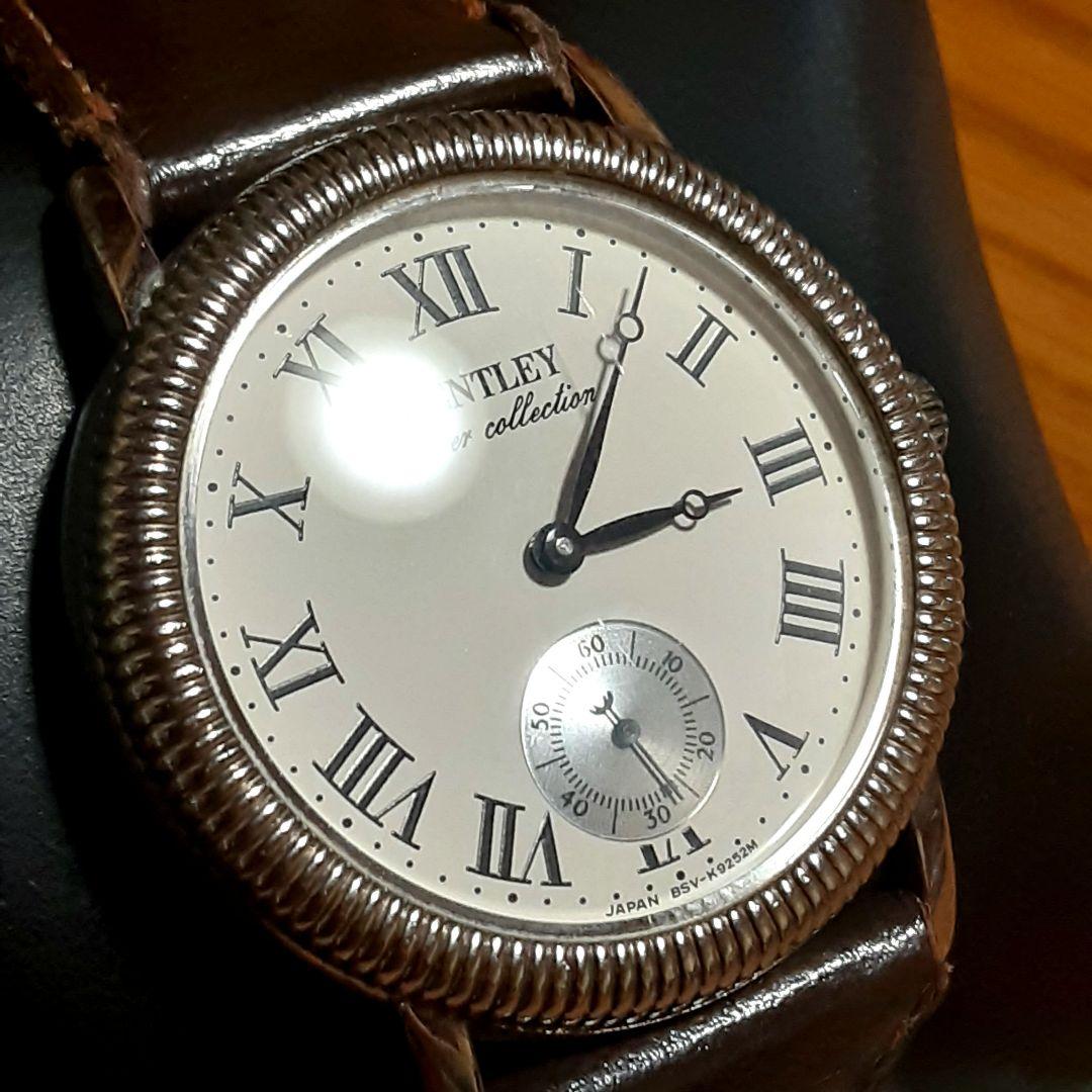 BENTLEY シルバー925刻印　スモセコ メンズ 腕時計　稼働品