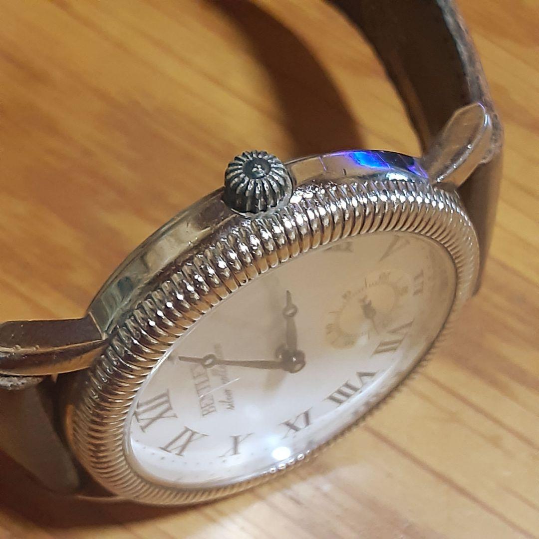 BENTLEY シルバー925刻印　スモセコ メンズ 腕時計　稼働品