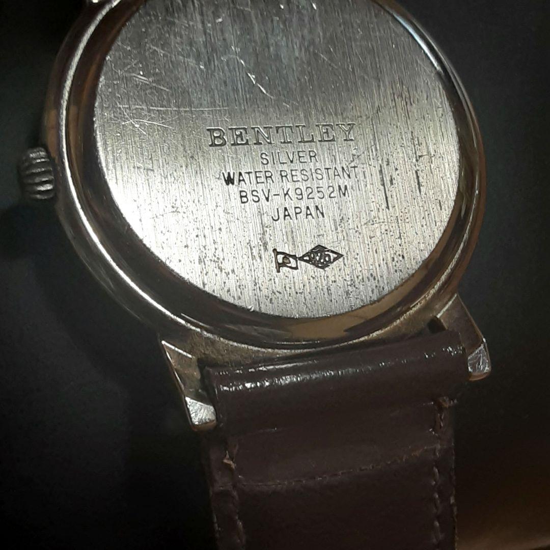 BENTLEY シルバー925刻印　スモセコ メンズ 腕時計　稼働品