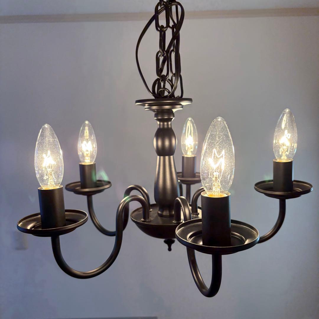 キシマ シャンデリア 5灯 レトロ アンティーク調