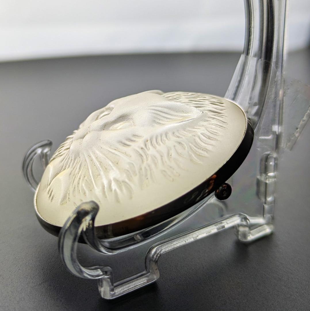 kinunekoさん専用ビンテージ★ラリック 猫ブローチ★ライトブラウン クリス