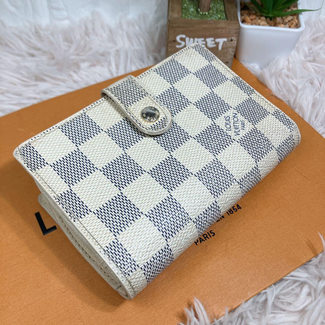 ！美品！ ルイヴィトン ダミエ アズール ポルトフォイユ ヴィエノワ 新型 財布