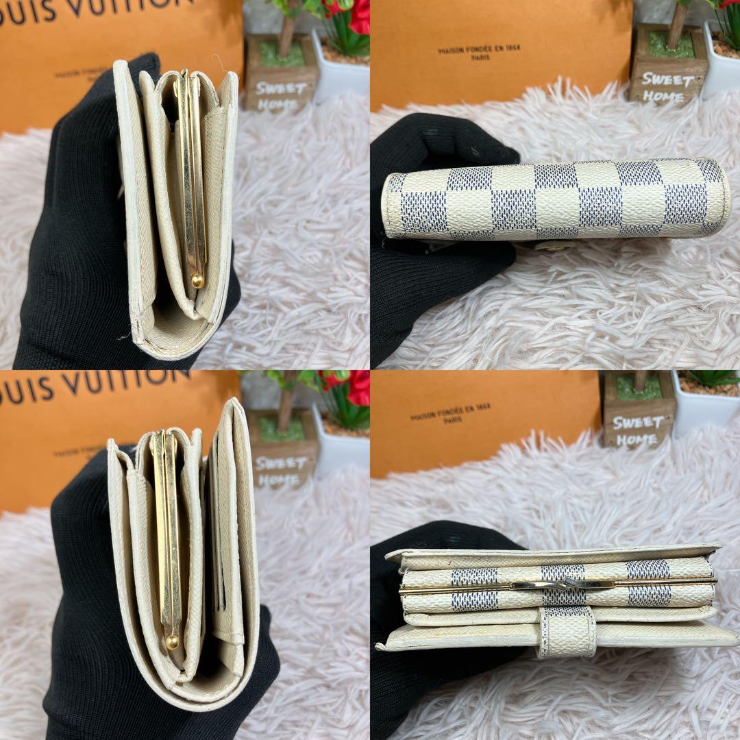 ！美品！ ルイヴィトン ダミエ アズール ポルトフォイユ ヴィエノワ 新型 財布