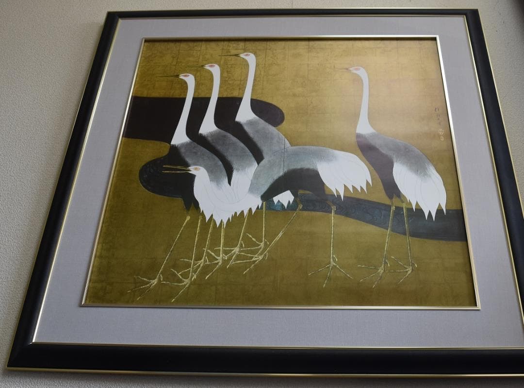 江戸時代★琳派の画家・酒井抱一　筆作　群鶴図