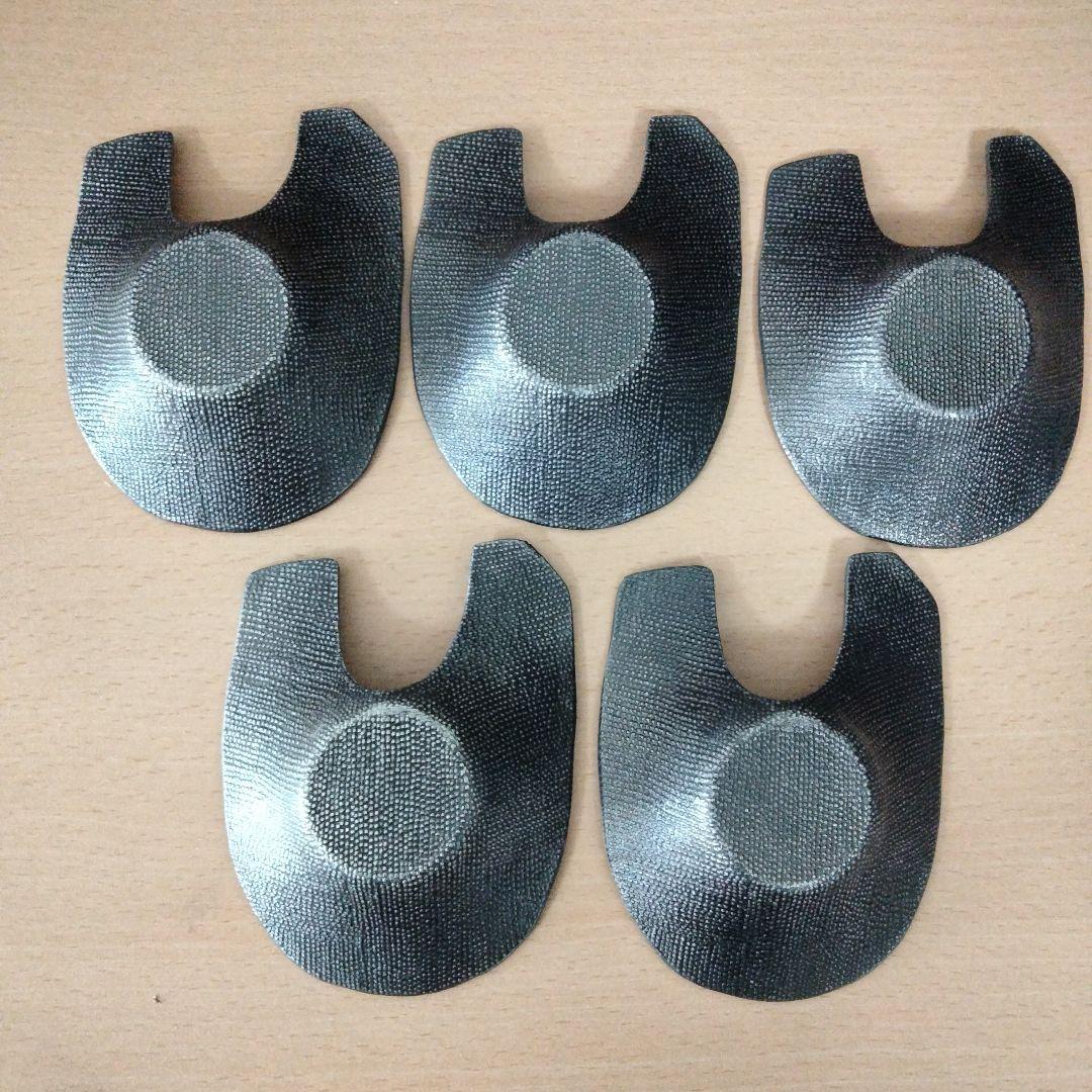 【人間国宝】煎茶茶托　佐々木象堂写し　鬼瓦茶托　鋳銅製　５客揃　箱付　黄布付