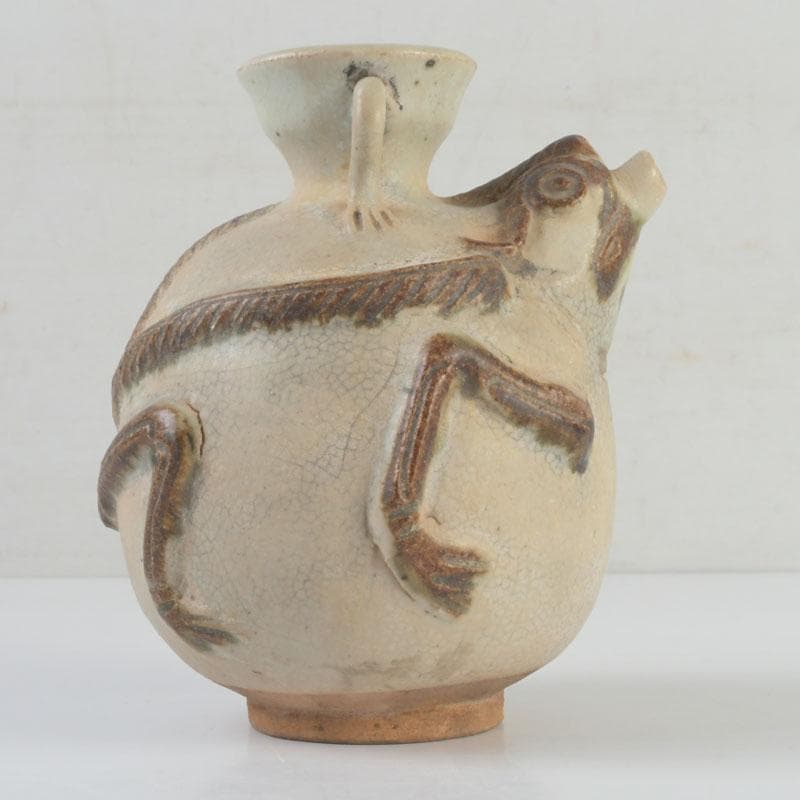 タイ古陶磁　スンコロク　宋胡録　神獣　双耳水滴　N　9391