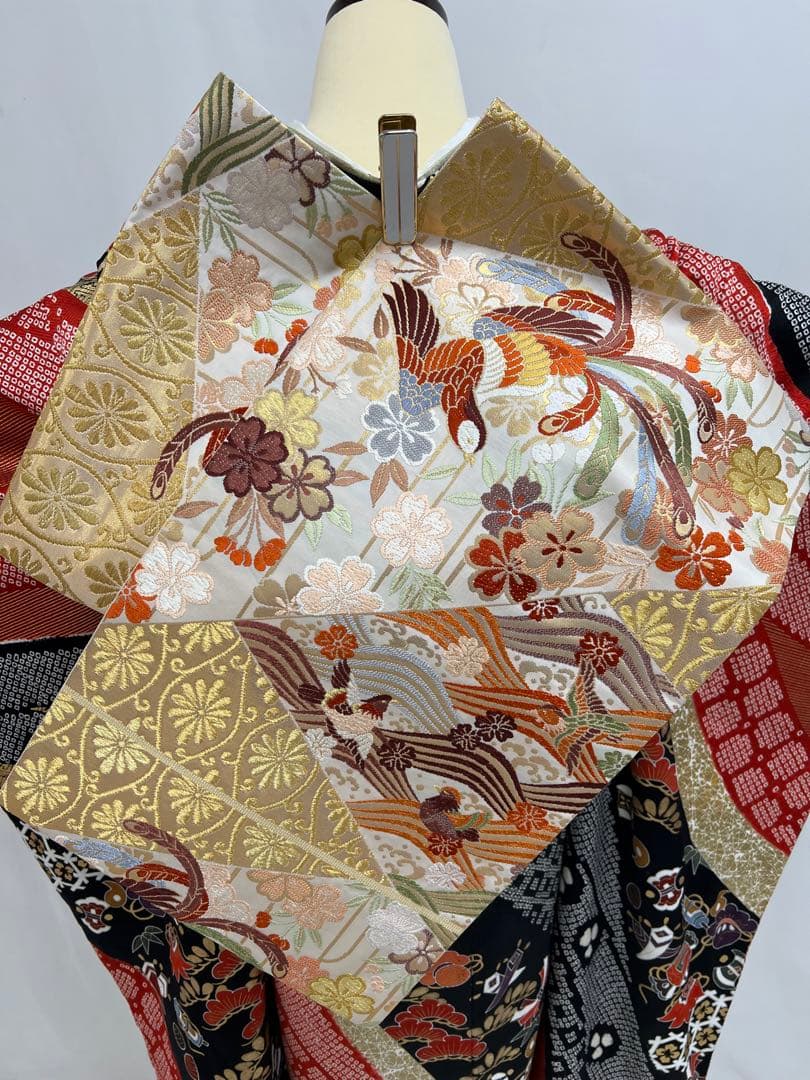 豪華　振り袖　フルセット　別誂長襦袢　成人式　金彩　宝づくし　刺繍　絞り　647