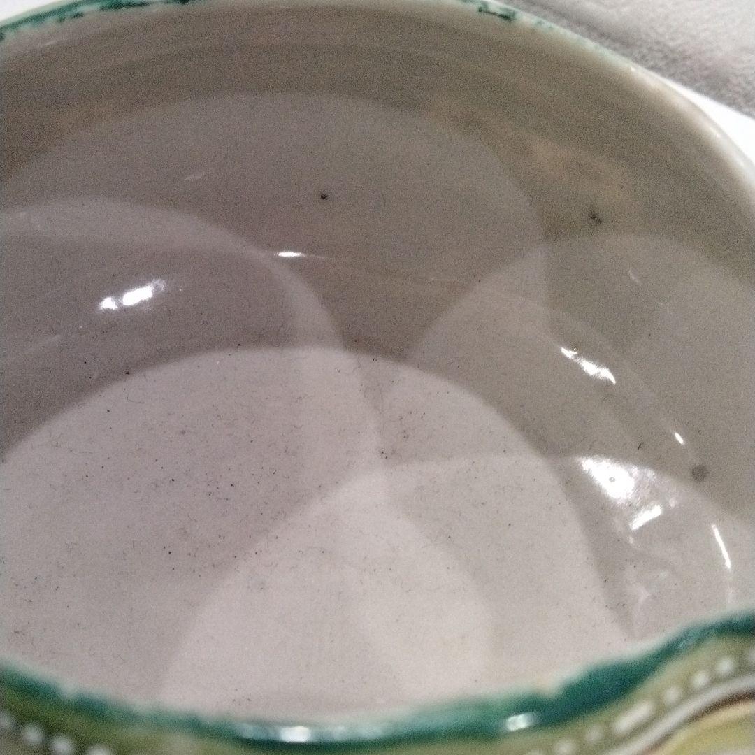 P262-2 オールドニッポン 彩色色絵盛上装飾薔薇文 水差 クリーマー S