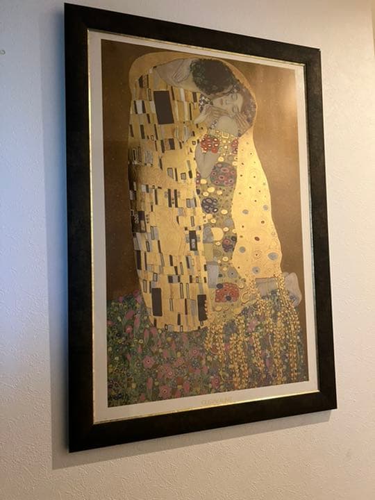 アートポスター クリムト 接吻 額入り