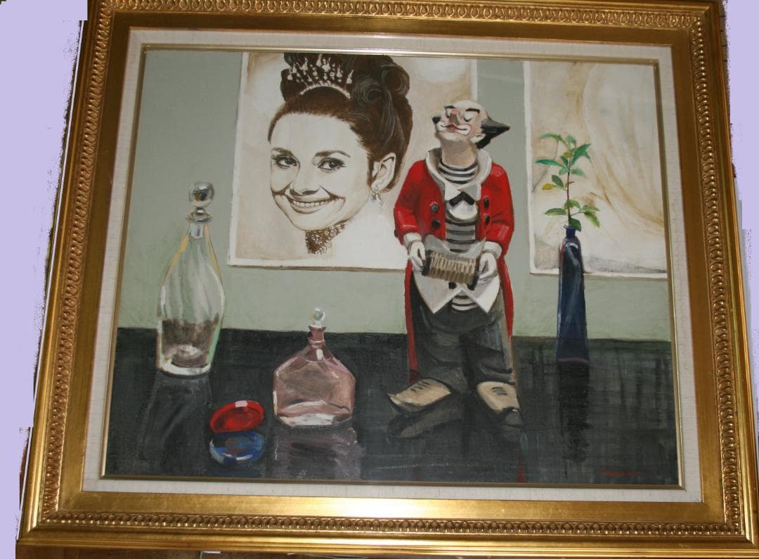 ★川上俊子『憧れ』油彩：武蔵野美術:東光会会友★２０号★