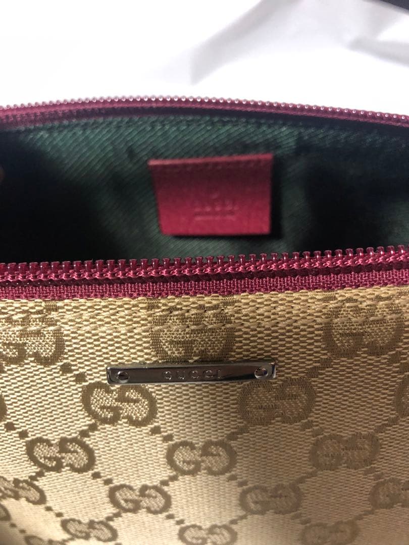 GUCCI GGキャンバス ハンドバッグ　アクセサリーポーチ