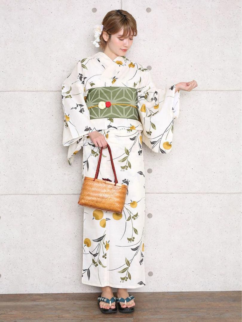 【値下げ】utatane ウタタネ 浴衣 きなりに光る黄金の蛍