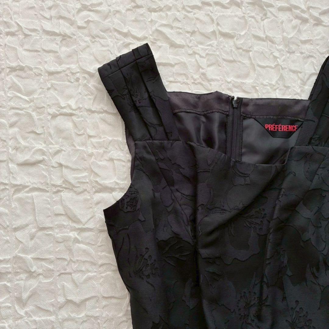 プレフェランス 花柄ノースリーブワンピース ジャケット 44 大きいサイズ