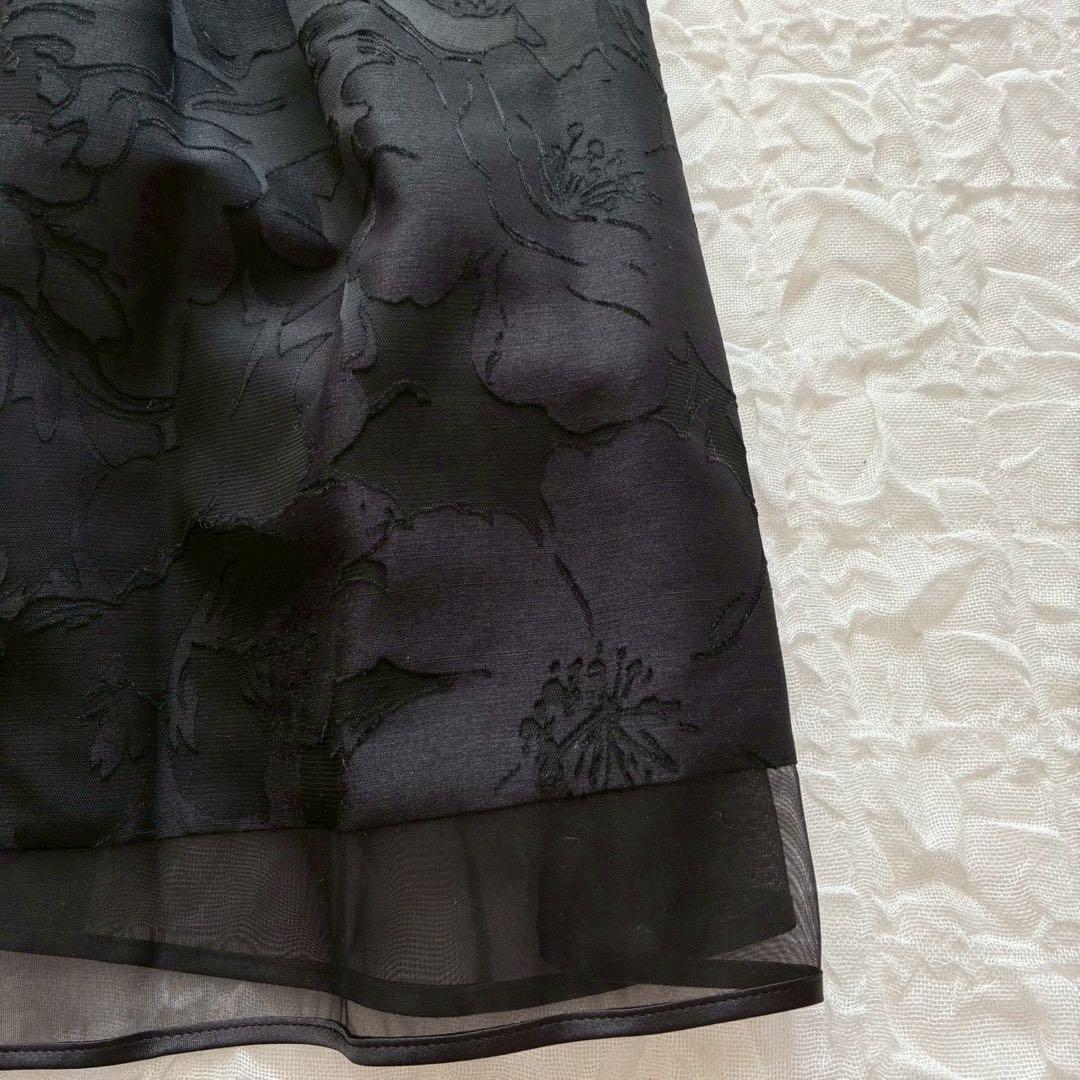 プレフェランス 花柄ノースリーブワンピース ジャケット 44 大きいサイズ