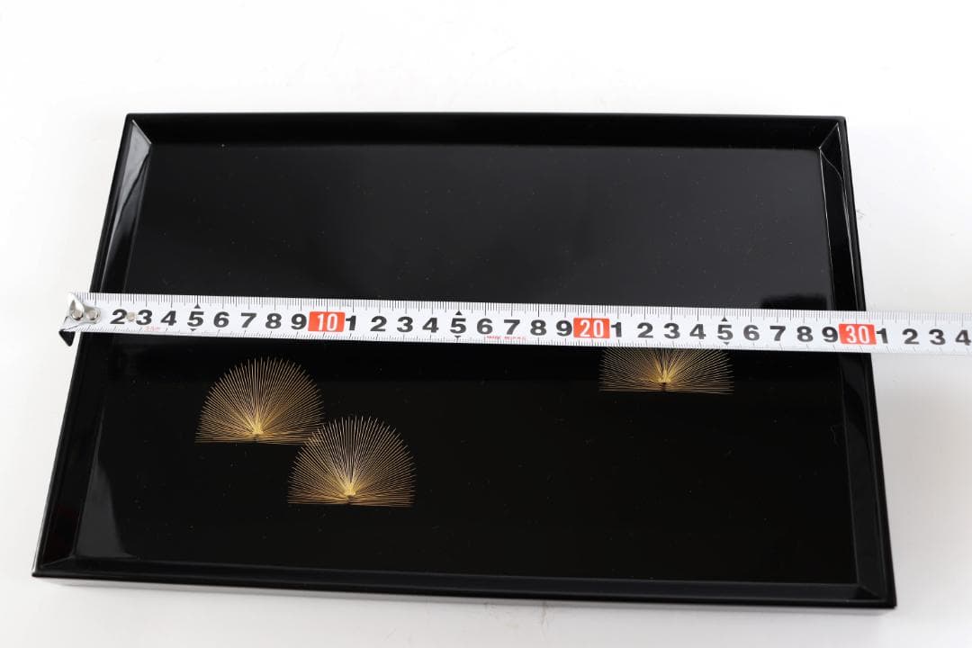 輪島塗 東恒博 寿松沈金 銘々盆 五枚 美品 共箱 茶道具懐石道具会席