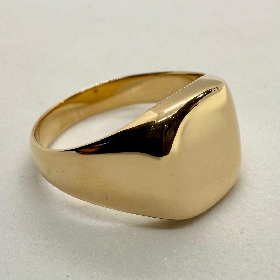 K18 印台リング 10.10g サイズ19 送料無料