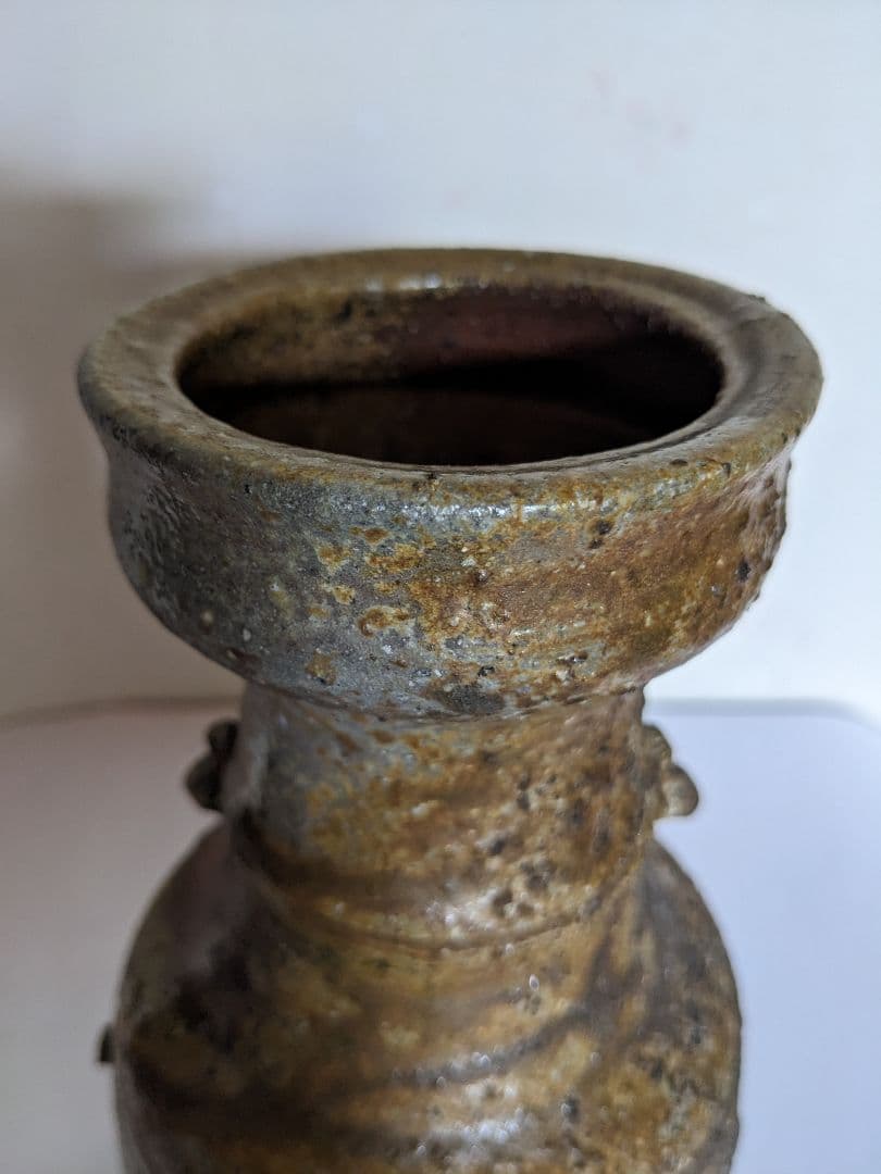 ♦備前焼 花器 花活け 華道 焼締め 岡山県 ？丹波焼 置物飾り 骨董品