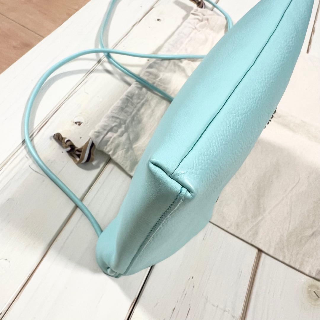 イルビゾンテ 本革クロスボディバック　限定カラー シーウォーター