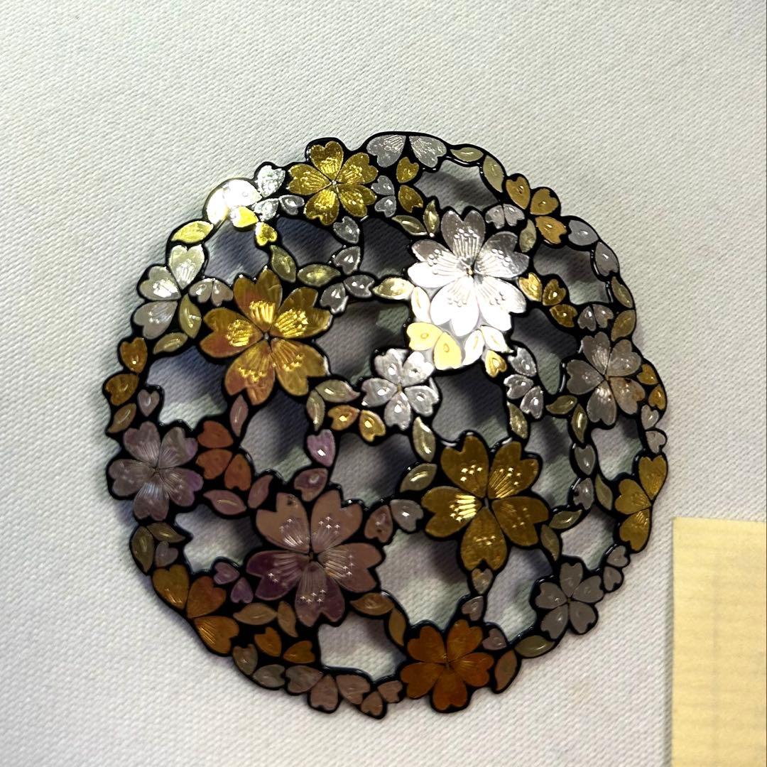 京ぞうがん　桜のブローチ・ペンダントトップ2WAY 中嶋象嵌