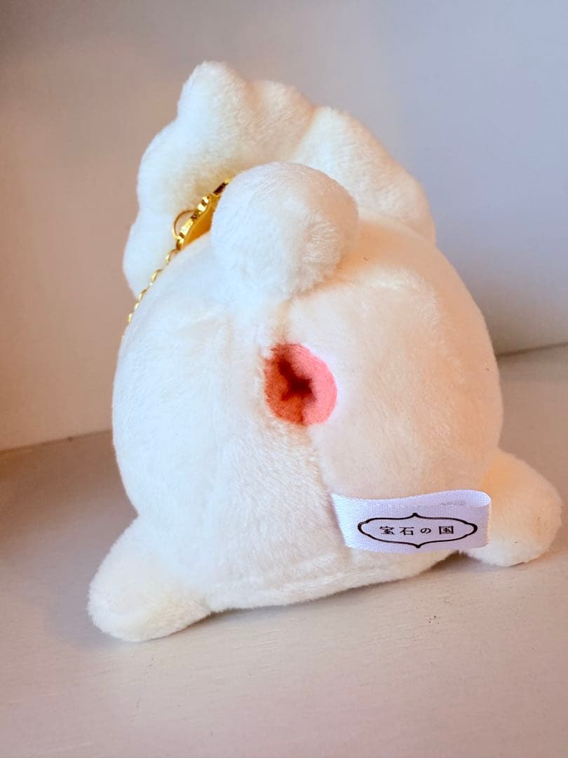 宝石の国　しろのぬいぐるみキーホルダー