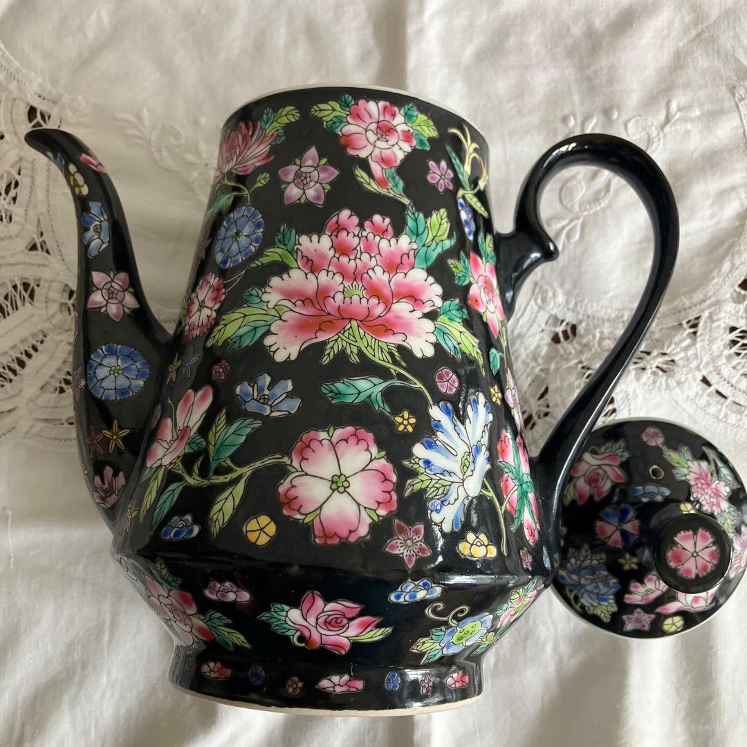 中国景徳鎮　09 コーヒーセット　シュガーポット&ミルクピッチャー付き