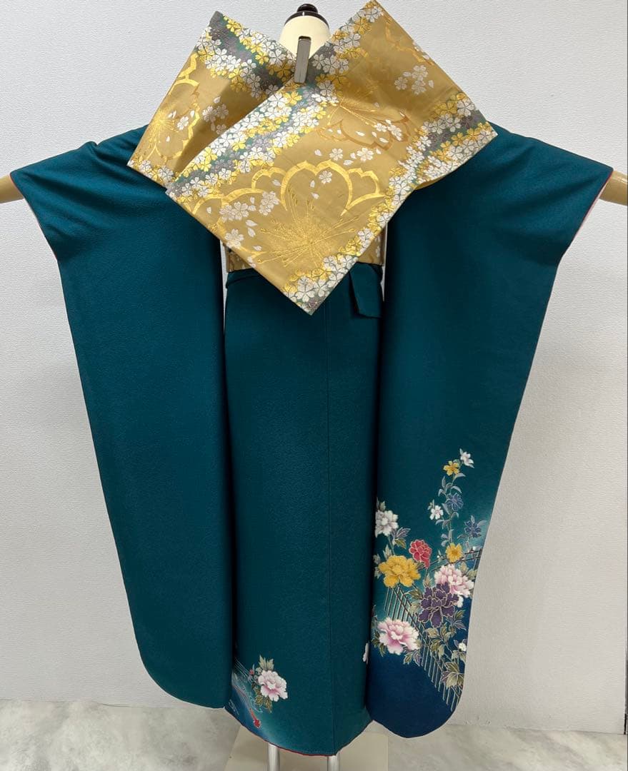 振り袖　フルセット　長襦袢付　成人式　お買い得　 金彩加工　690