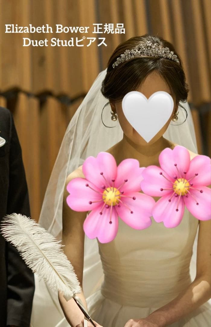 Elizabeth Bower Duet Studピアス シルバー EB-1