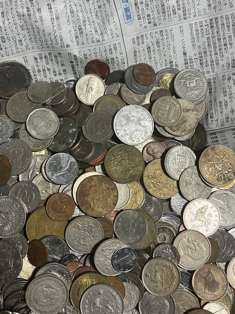 5.3kg 外国 まとめて 硬貨 古銭 貨幣 素材用