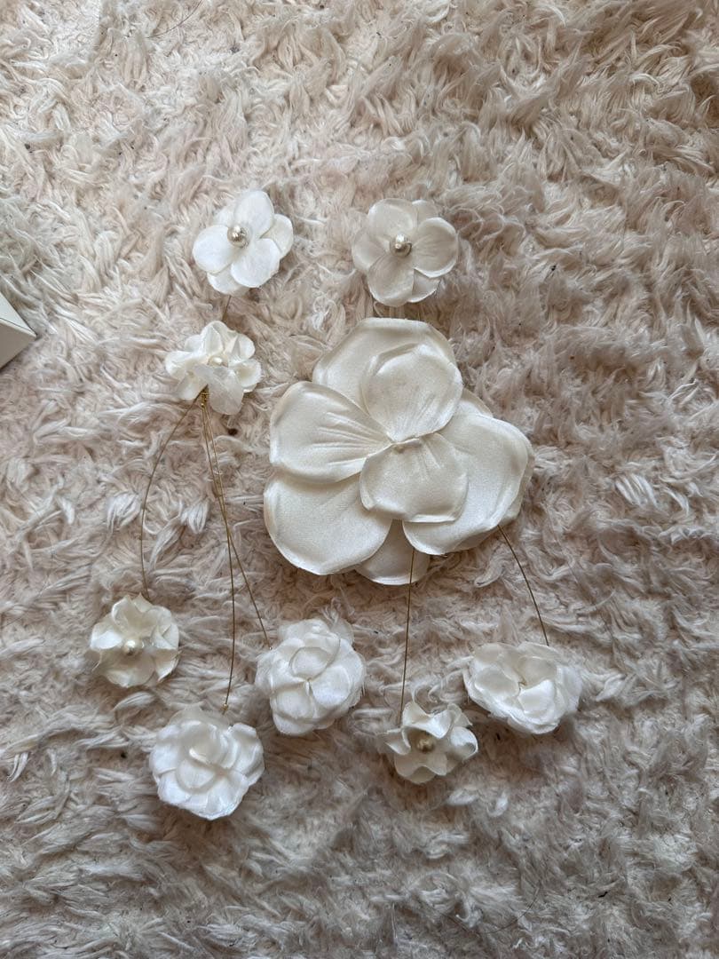 オルガブランカorgablanca ホワイト花モチーフアクセサリー