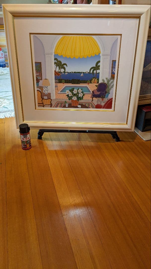 マックナイト「パームビーチ」額装ポスター美品❣