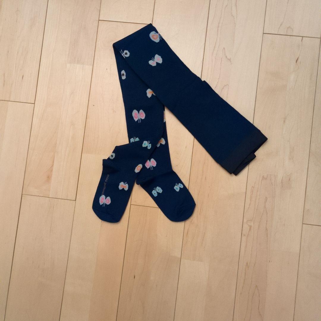 新品 minä perhonen hanahane 蝶柄タイツ 36～38