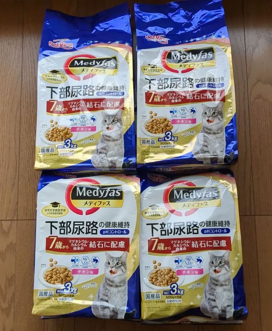 メディファス 下部尿路の健康維持 チキン味 ドライフード 3kg×4袋